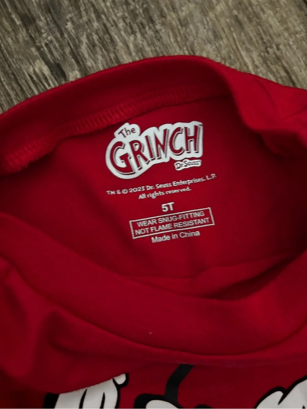 Grinch Kids Red Holiday Pajama Set